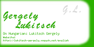 gergely lukitsch business card